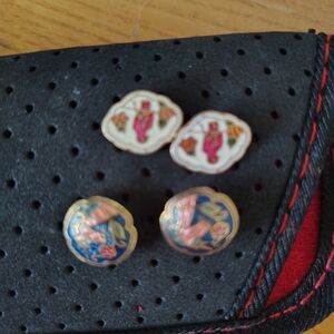 Zales Multicolor Enamel Earrings